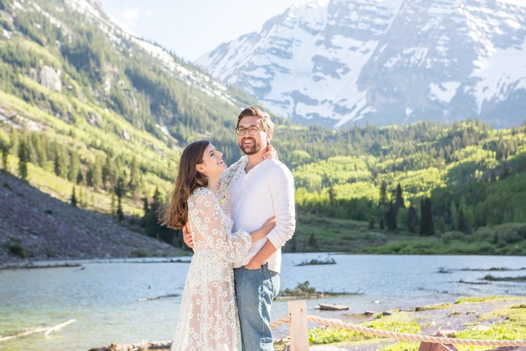 Engagement photography at Maroon Bells in Aspen Colorado