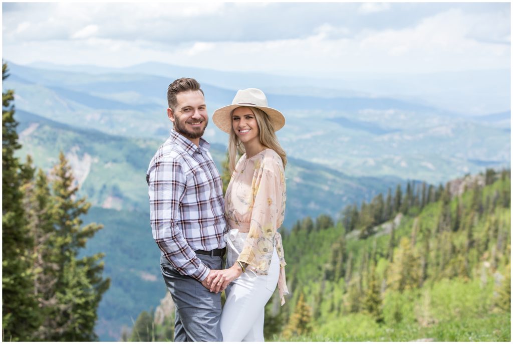 Aspen proposal and engagement photos at the Aspen Mountain Ski Resort in Colorado