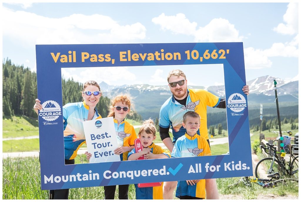 Denver event photographer - capturing the excitement of going over Vail Pass to raise money for Children's Hospital Colorado