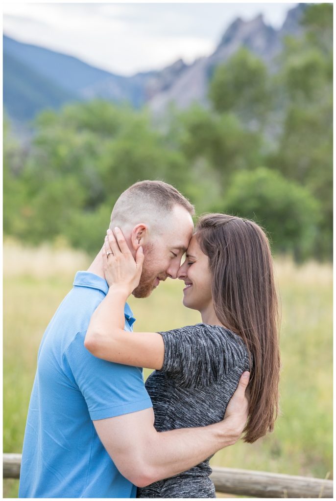 Boulder engagement photography at South Mesa Trail head with Kali and Yates