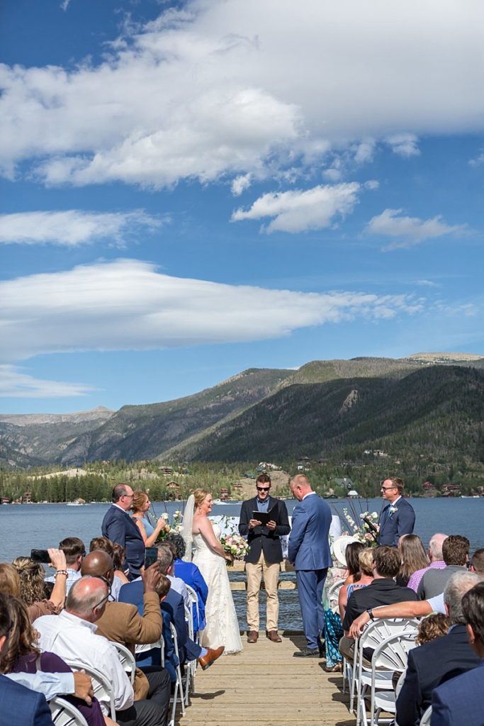 Colorado mountain wedding photographers at Grand Lake