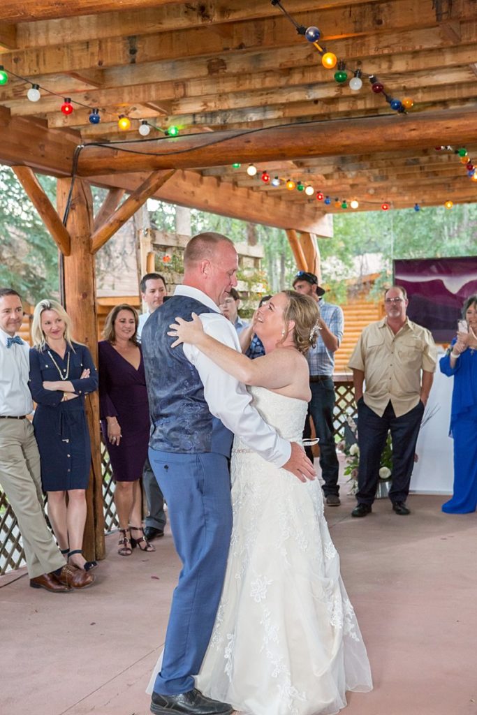 First dance at Colorado wedding reception