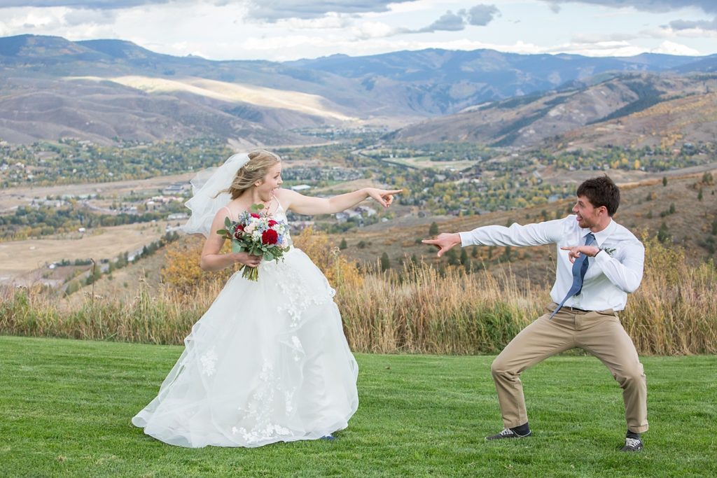 Vail wedding photography with mountain views