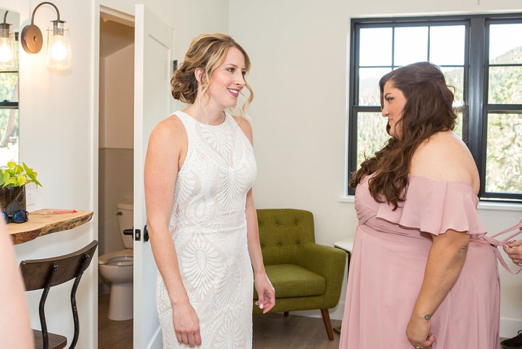 getting ready with the bride - Colorado wedding photography