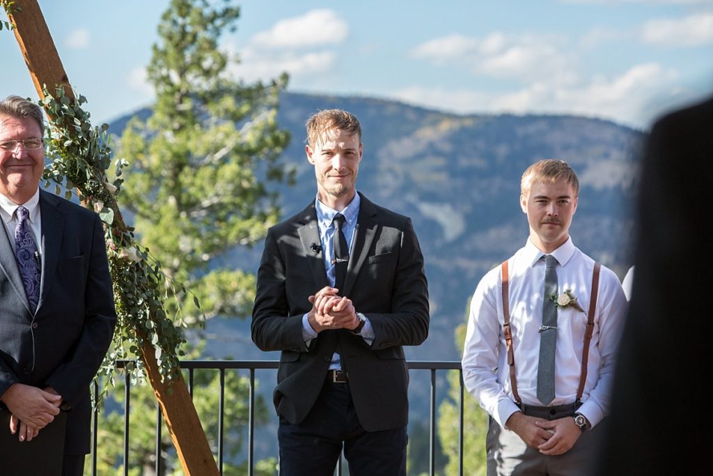 Colorado wedding photographers - seeing the bride for first time