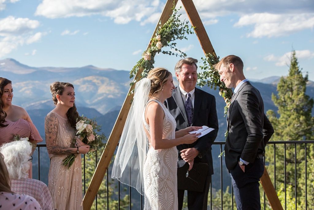 Colorado wedding photography with mountain views