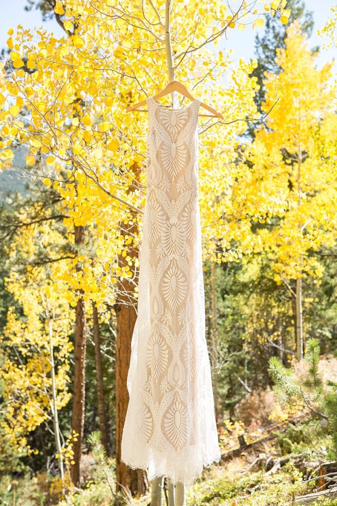 Colorado wedding photographers - dress detail