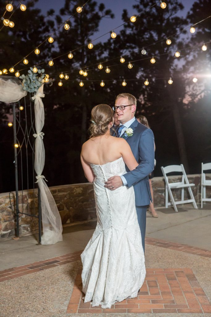 First dance on the patio with Courtney and Andy