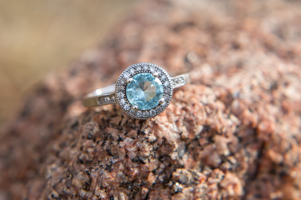 Wedding ring style idea colored stones