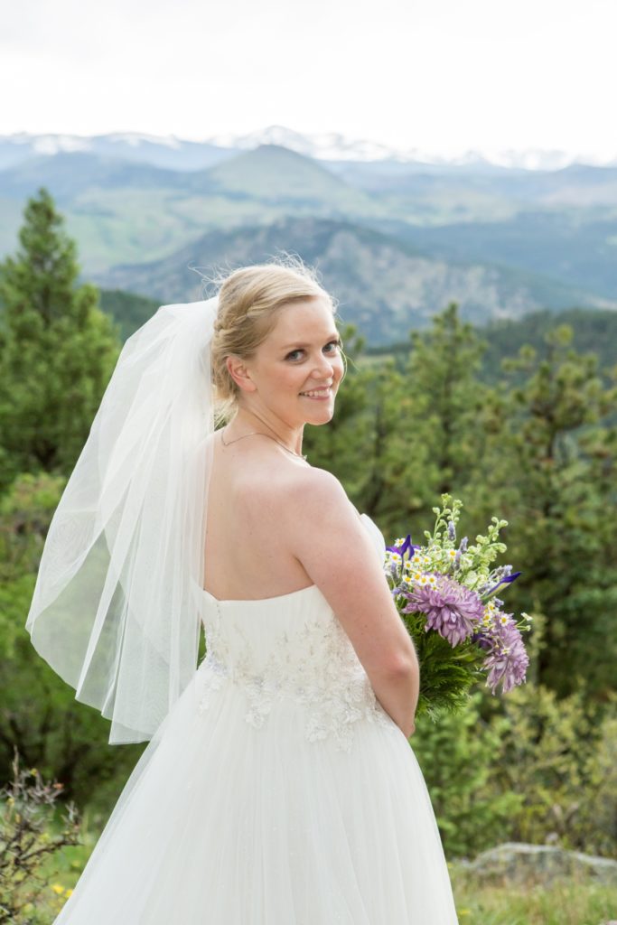 Boulder elopement photographer - bride portrait