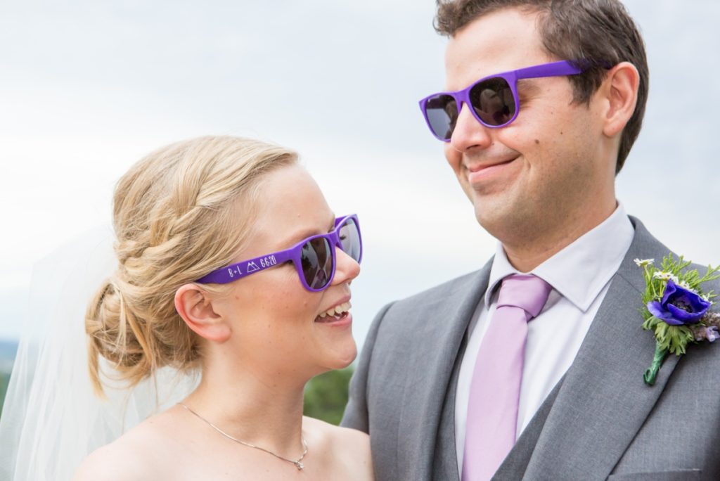 Custom wedding sunglasses