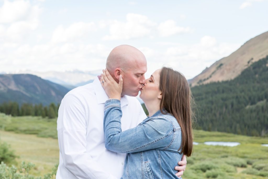 Engagement photos Colorado at the top of Guanella Pass