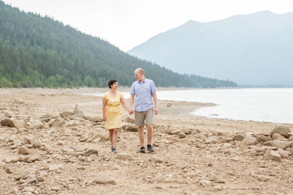 engagement locations Colorado along the shores of Twin Lakes