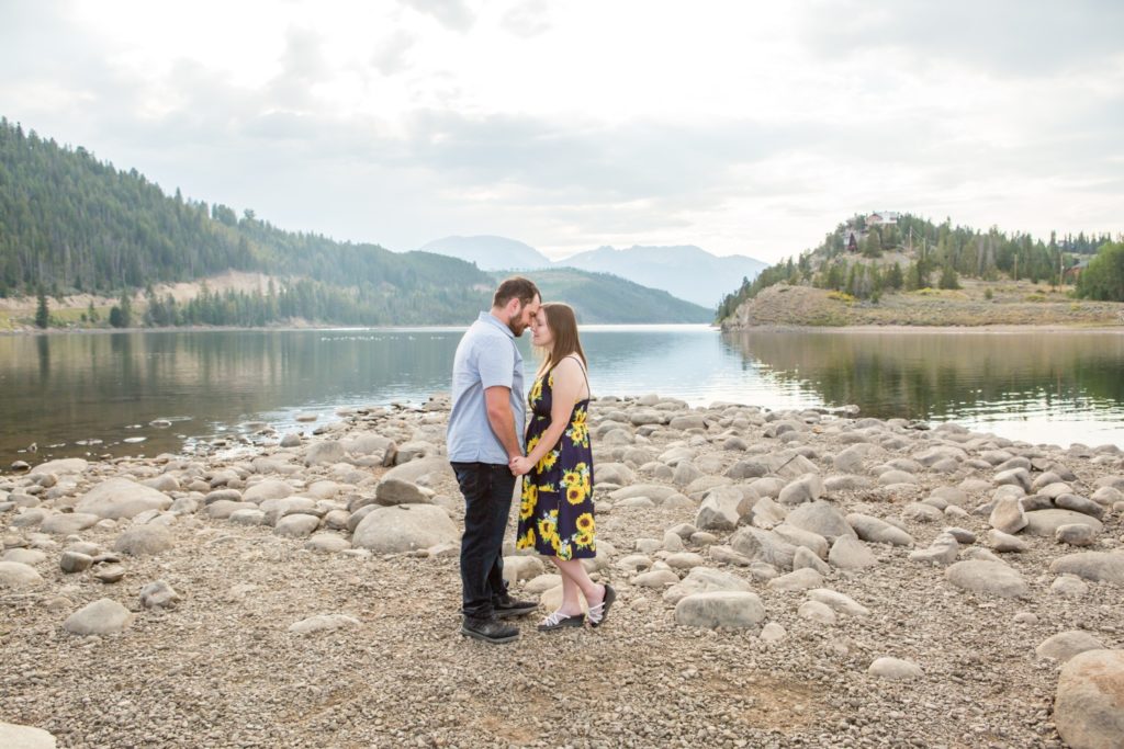 Breckenridge engagement photographer at Lake Dillon