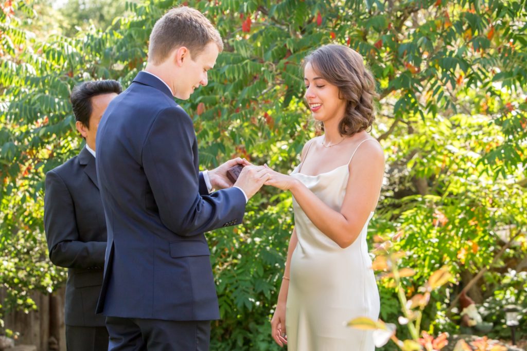 Colorado intimate wedding photographer capturing backyard ceremony