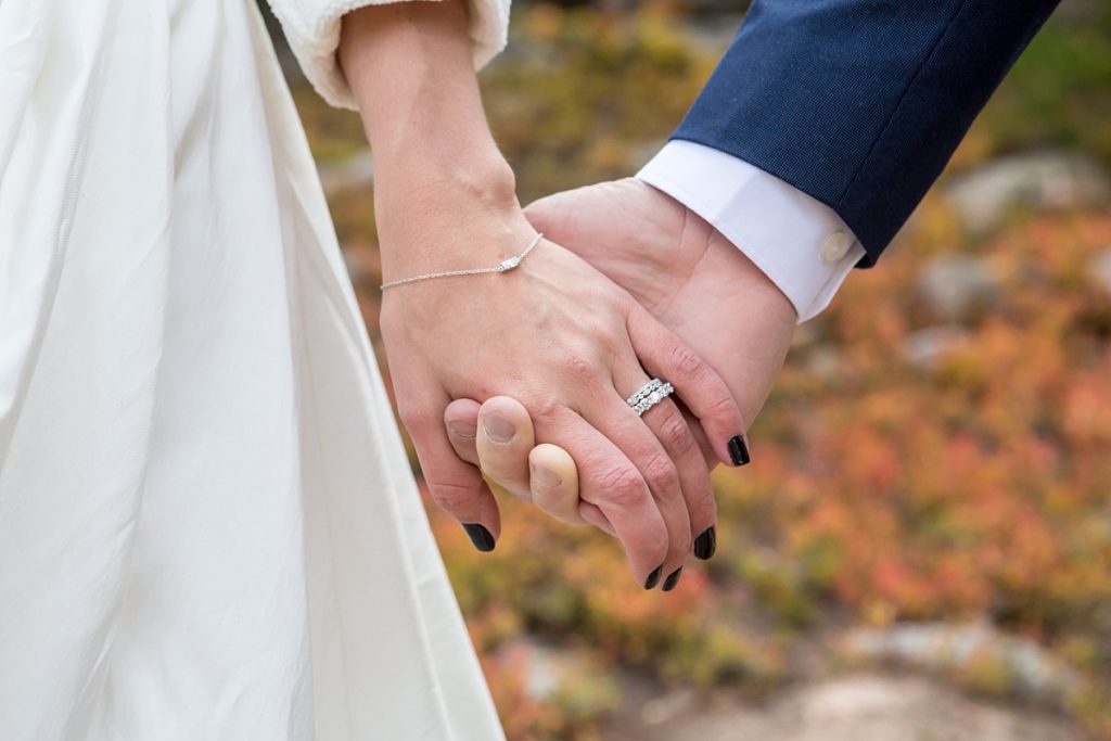 Holding hands and ring detail