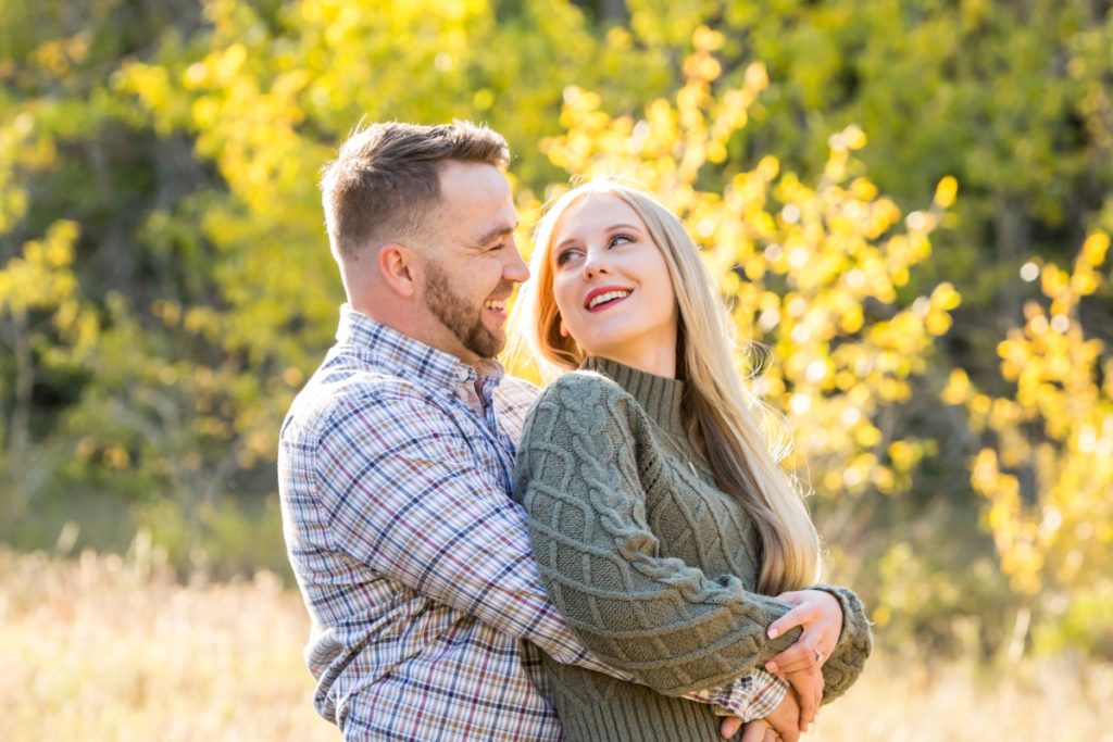 Fall colors engagement photos