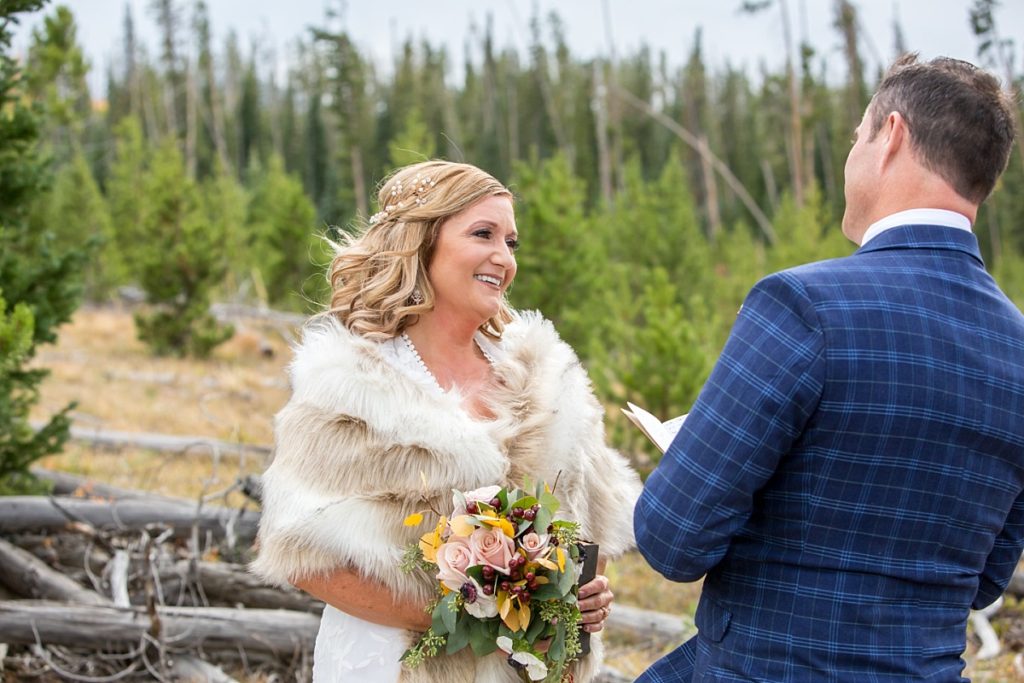 Kelli and Jason marrying themselves according to Colorado elopement laws