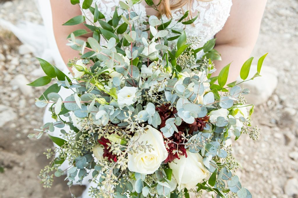 bridal bouquet with aspen