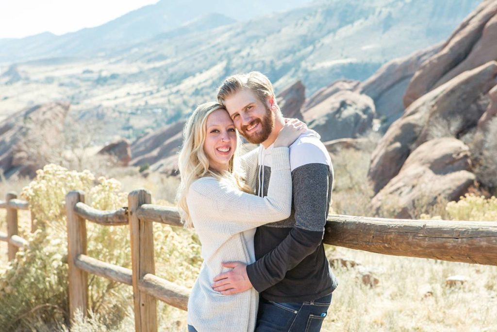 Denver engagement photographer at Red Rocks Park with Chrissy and Tony