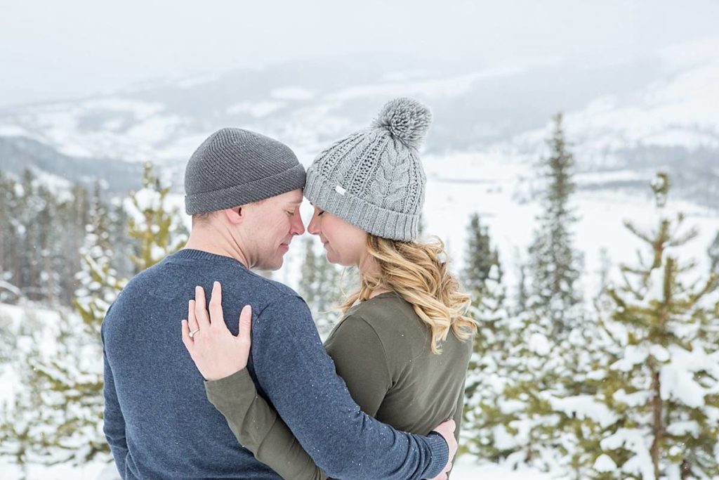 Breckenridge engagement in the snow