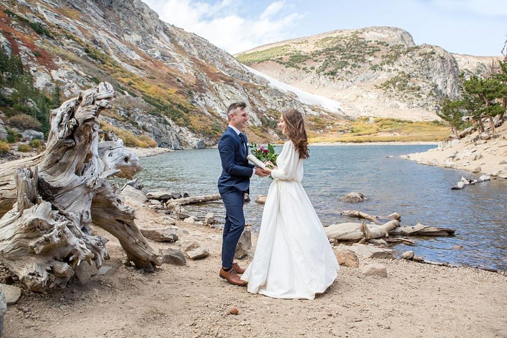 elopement photos at St Mary's Glacier
