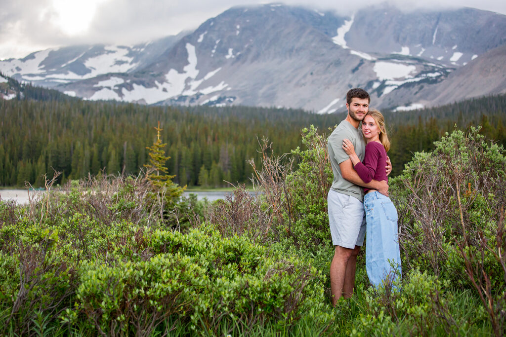 Engagement at Brainard Lake near Boulder Colorado