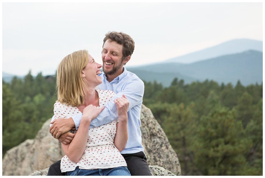 Colorado photographers - capture recently engaged couple in Jamestown Colorado