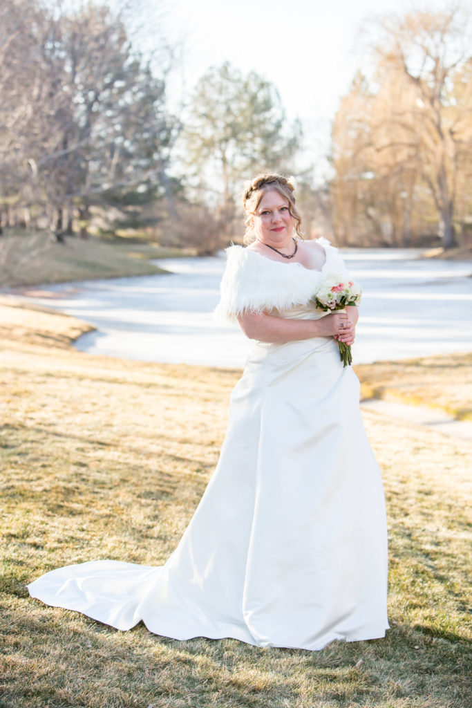 Bride portrait just outside of the Boulder Country Club