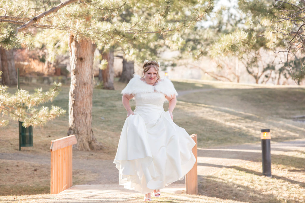 First look during Boulder Country Club wedding