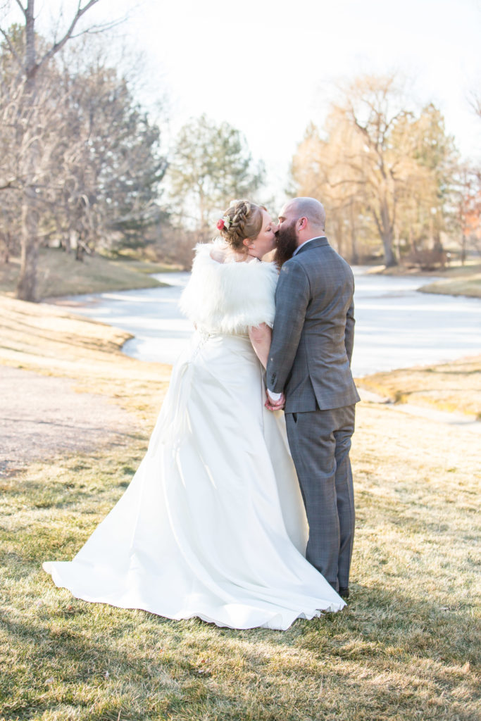 Couple portrait during Boulder Country Club wedding