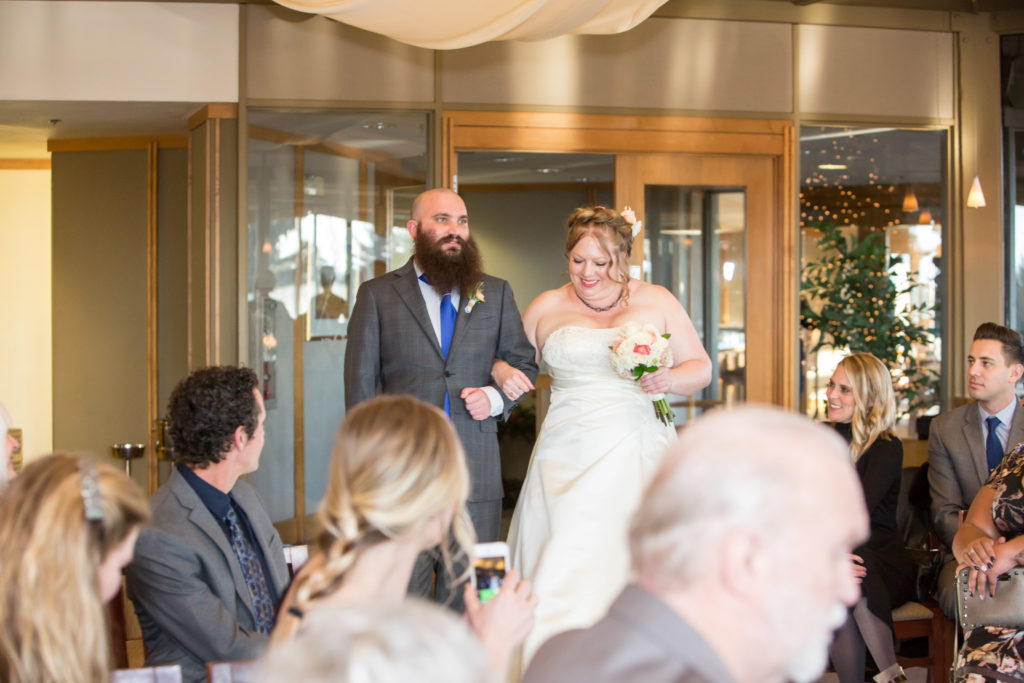 Ceremony joy during Boulder Country Club wedding