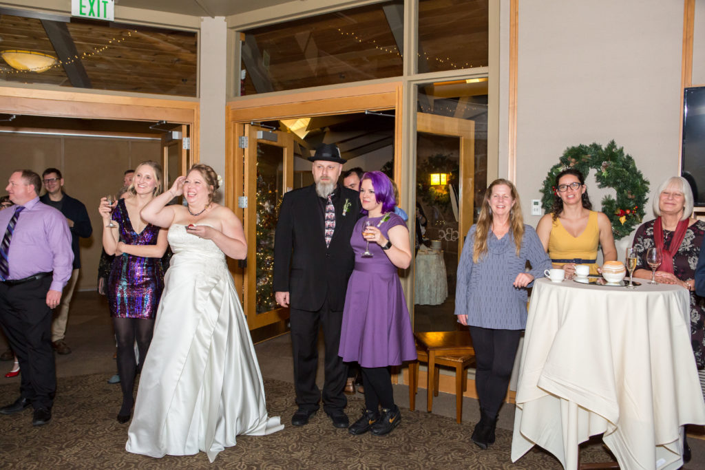 reception fun during Boulder Country Club wedding
