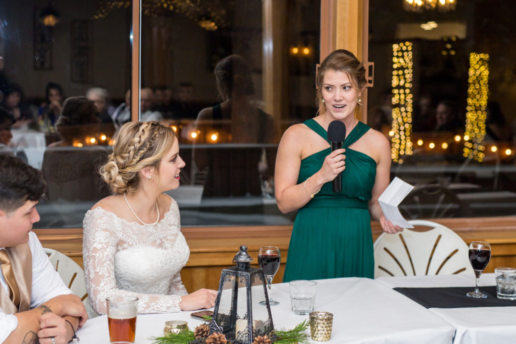 toasts during the reception - - Nichole Emerson Photography