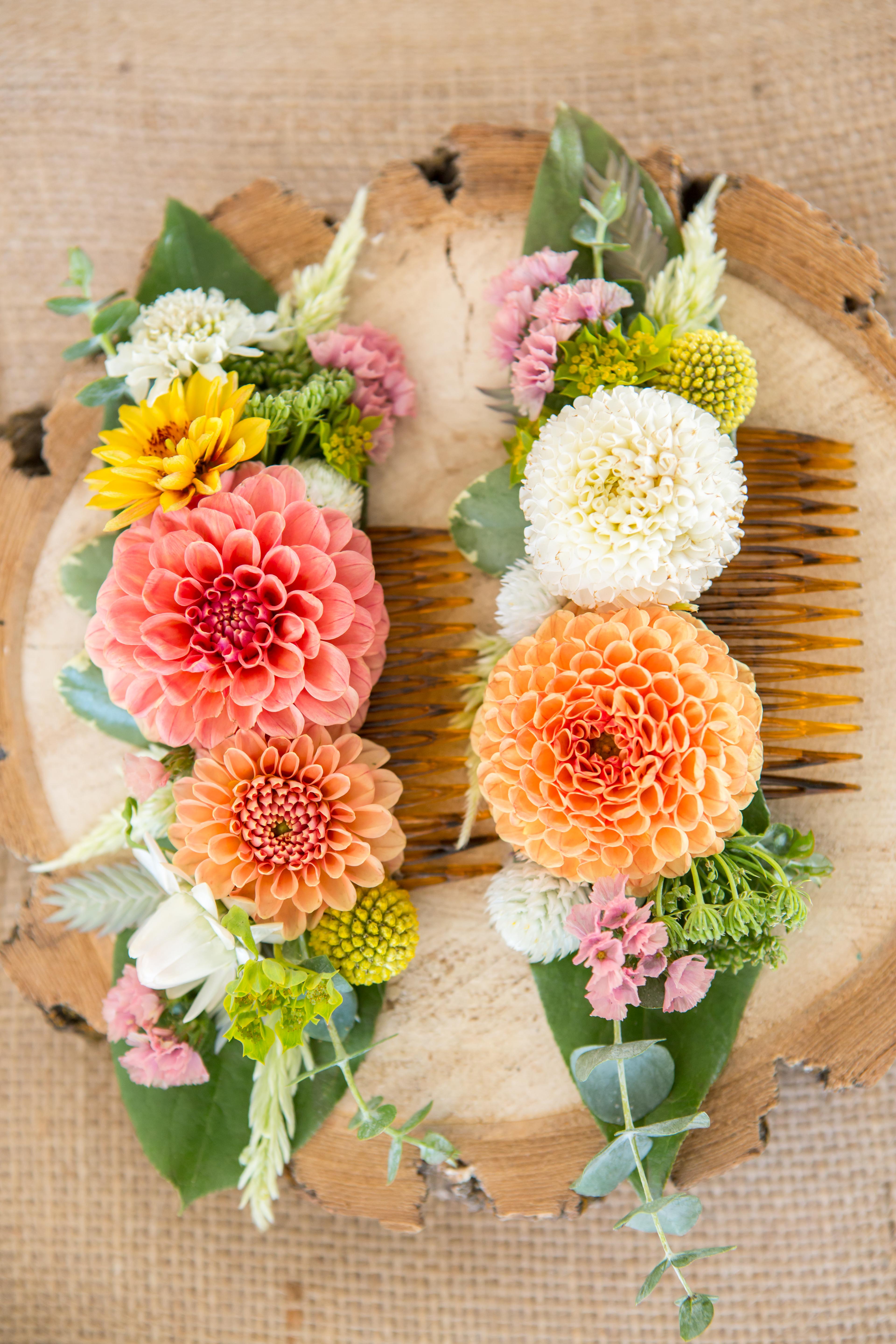 floral hair pins - Colorado mountain wedding photographer