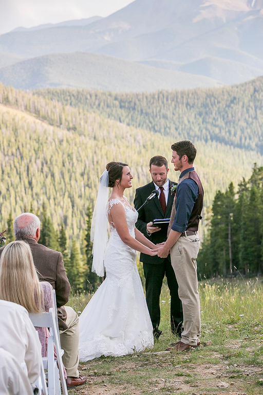 wedding ceremony Timber Lodge Keystone Colorado