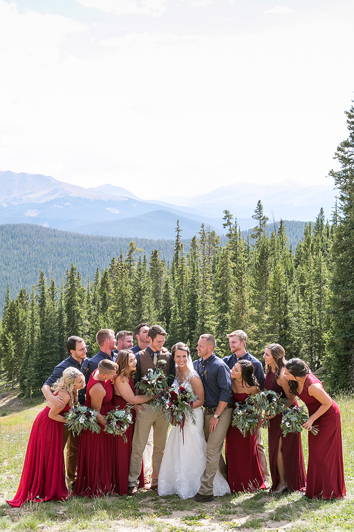 colorado wedding venues with mountain views bridal party