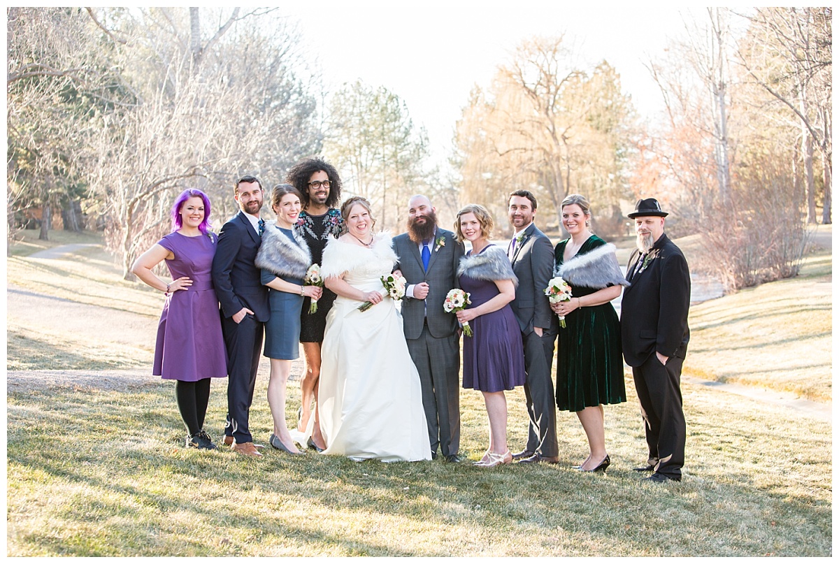 Boulder wedding photographers - wedding party portrait