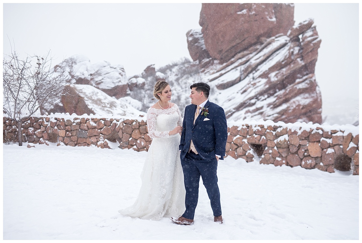 Colorado winter weddings - Red Rocks Colorado