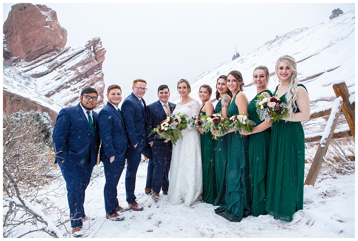 Colorado wedding photographers - wedding party portrait
