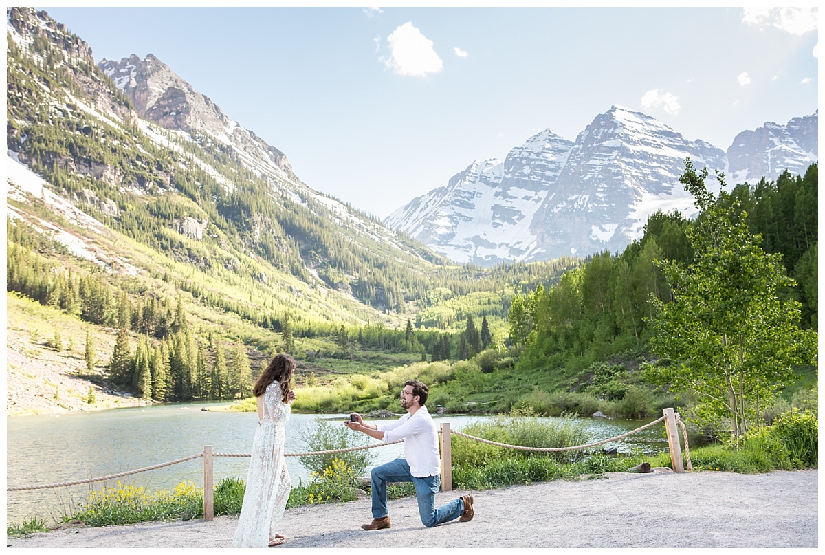 Surprise Proposal Photography Colorado in Aspen