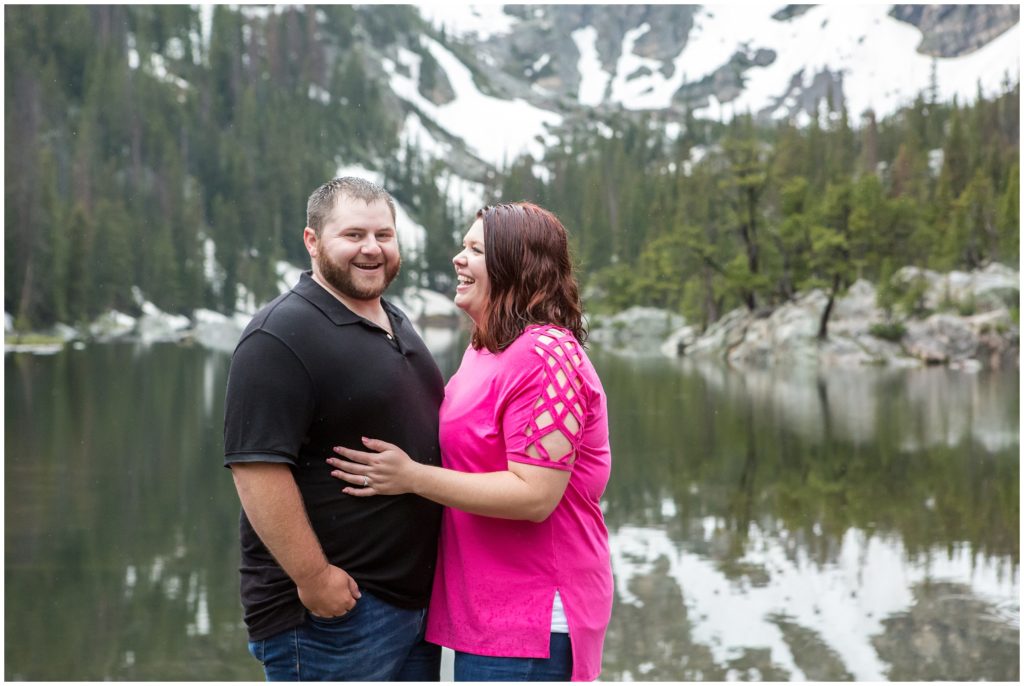 Engagement photos with Katie & Riley at Dream Lake in Rocky Mountain National Park