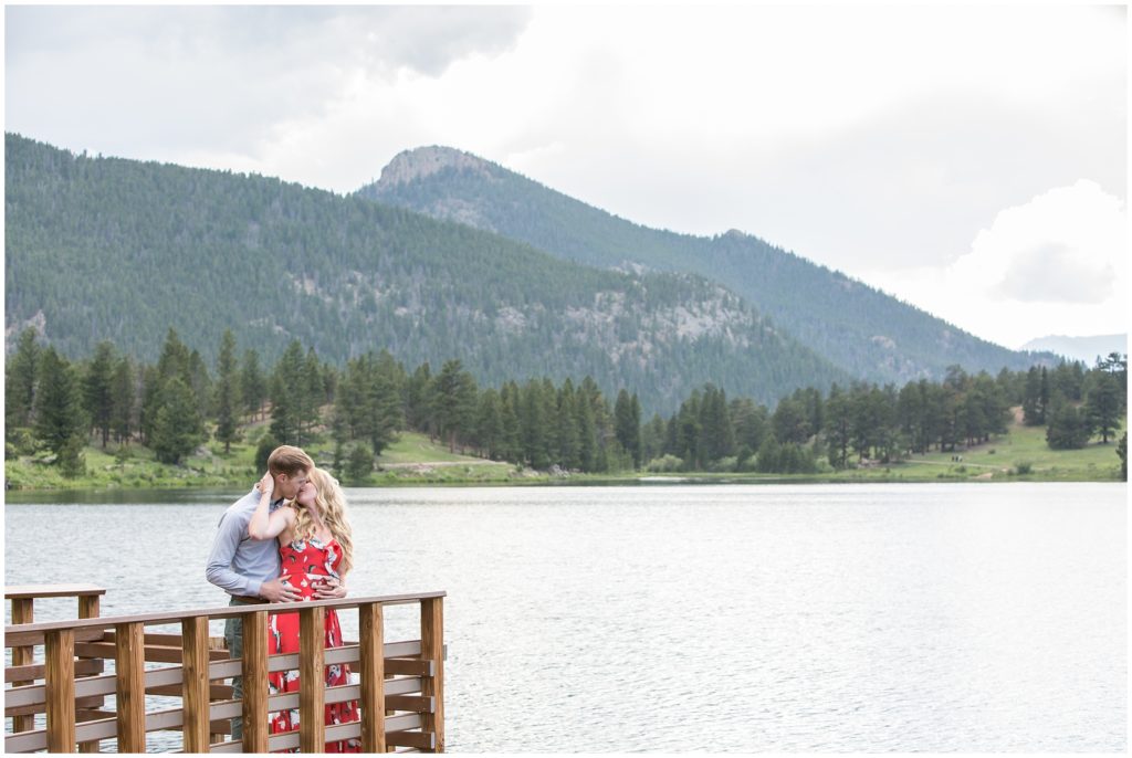 Caitlyn & Trevor at Lily Lake in Estes Park - Colorado Engagement Photographer