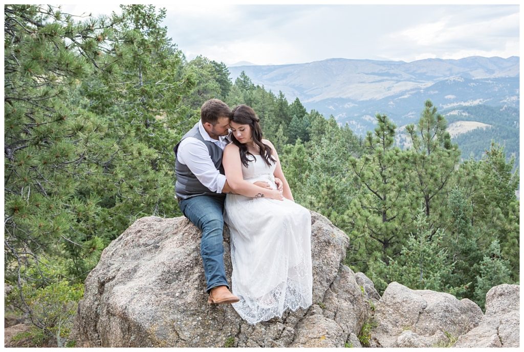 Boulder wedding photographers - romantic mountain portrait