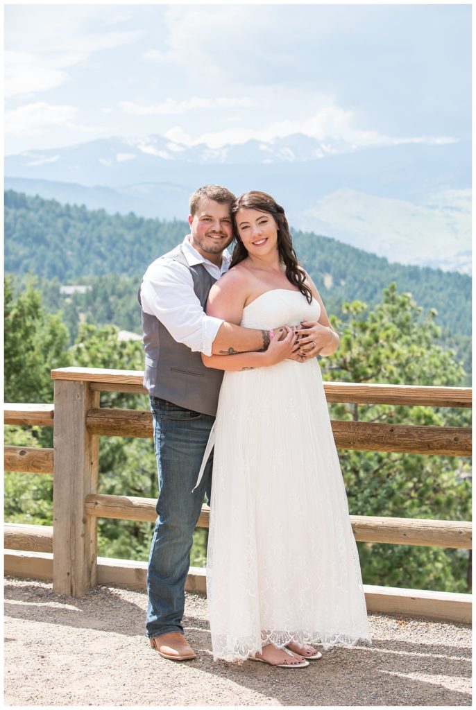 Wedding portraits at Lost Gulch Overlook in Boulder Colorado