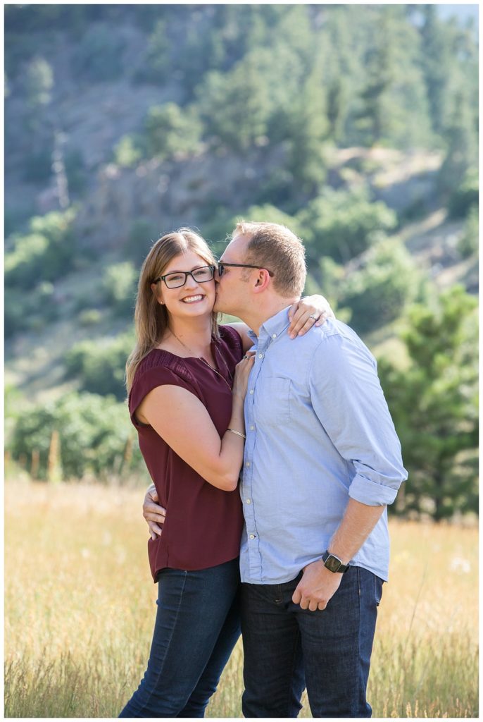 Engagement photography with Courtney and Andy at Mt Falcon Park just outside of Denver, Colorado