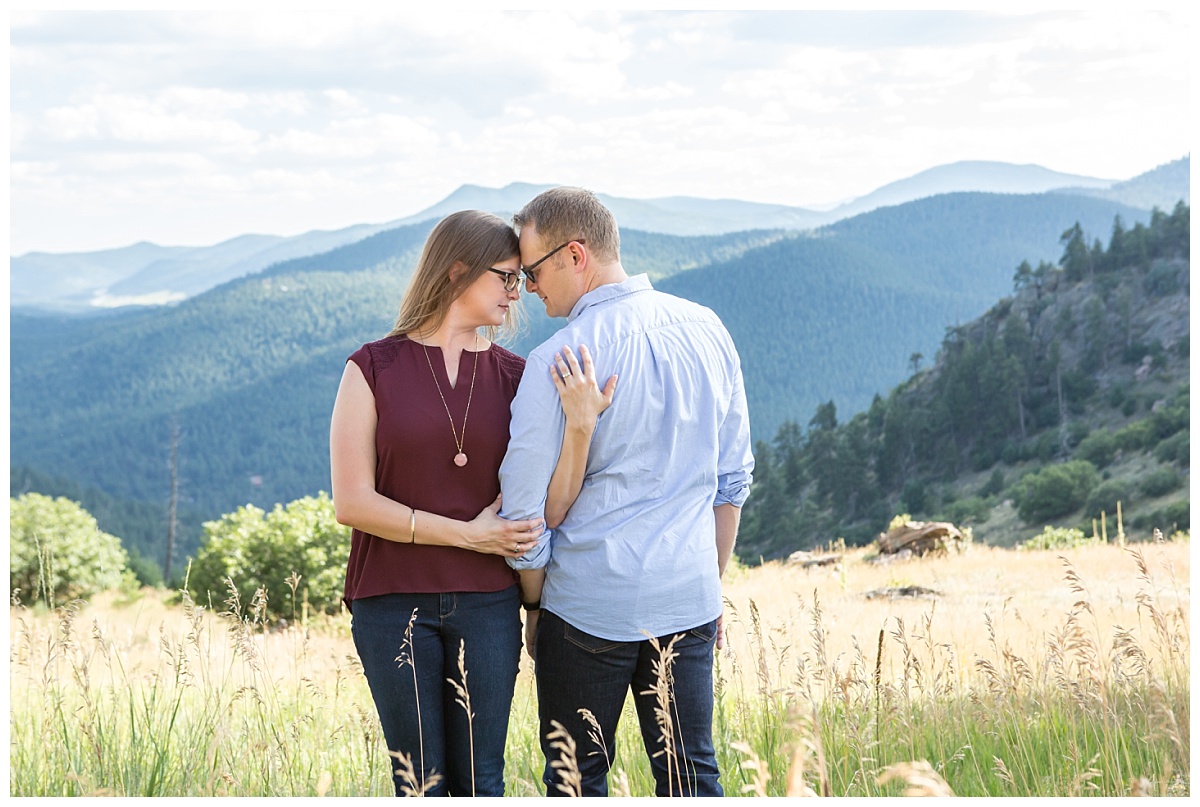 Denver photographers - Colorado engagement photography with Courtney and Andy at Mt Falcon Park