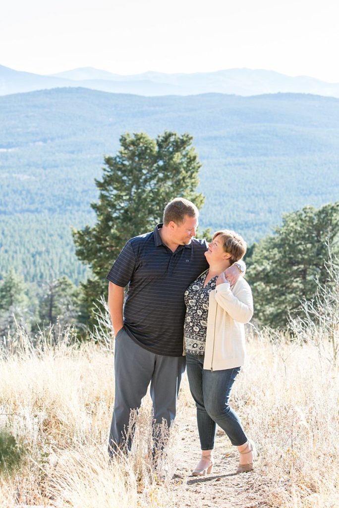 Colorado mountain engagement photos at Golden Gate Canyon State Park with Audra and Brian