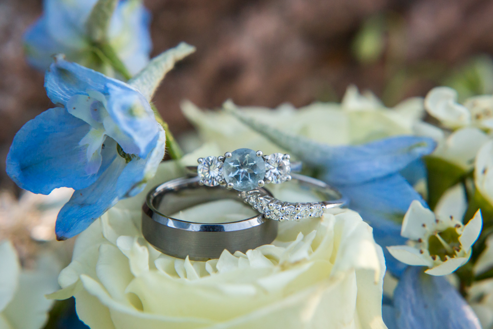 Wedding ring style idea colored stones