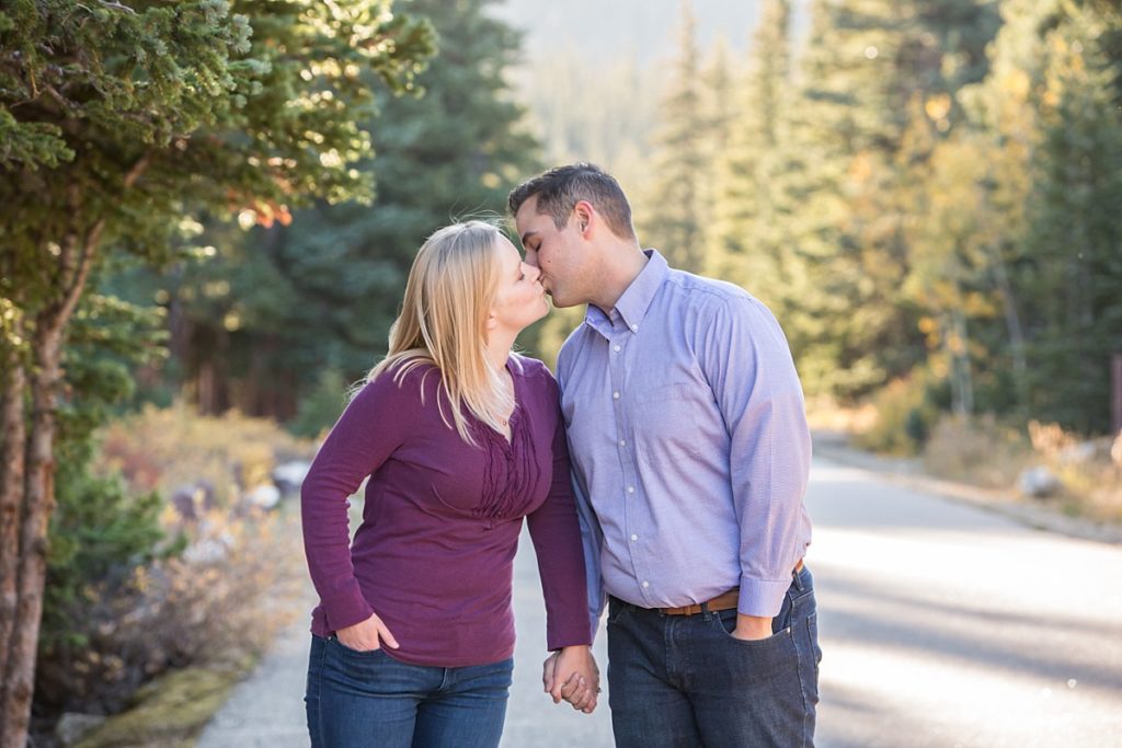 Engagement photos at Brainard Lake, Colorado